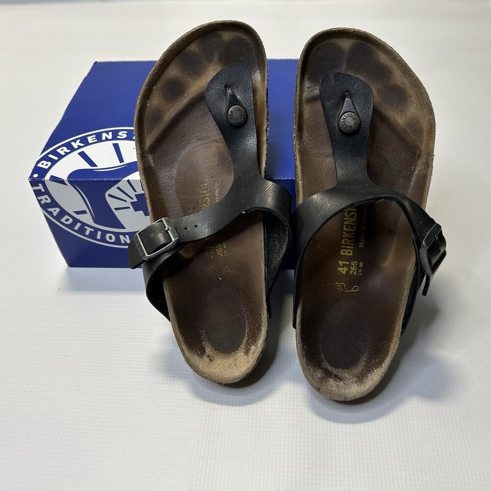 Birkenstock Gizeh Women's Sandals Black Pebbled Size US W10 M8 EU41
